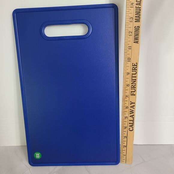 Weight Watchers Cutting Board Blue Hard Surface Not Flexible Vintage - Picture 8 of 12